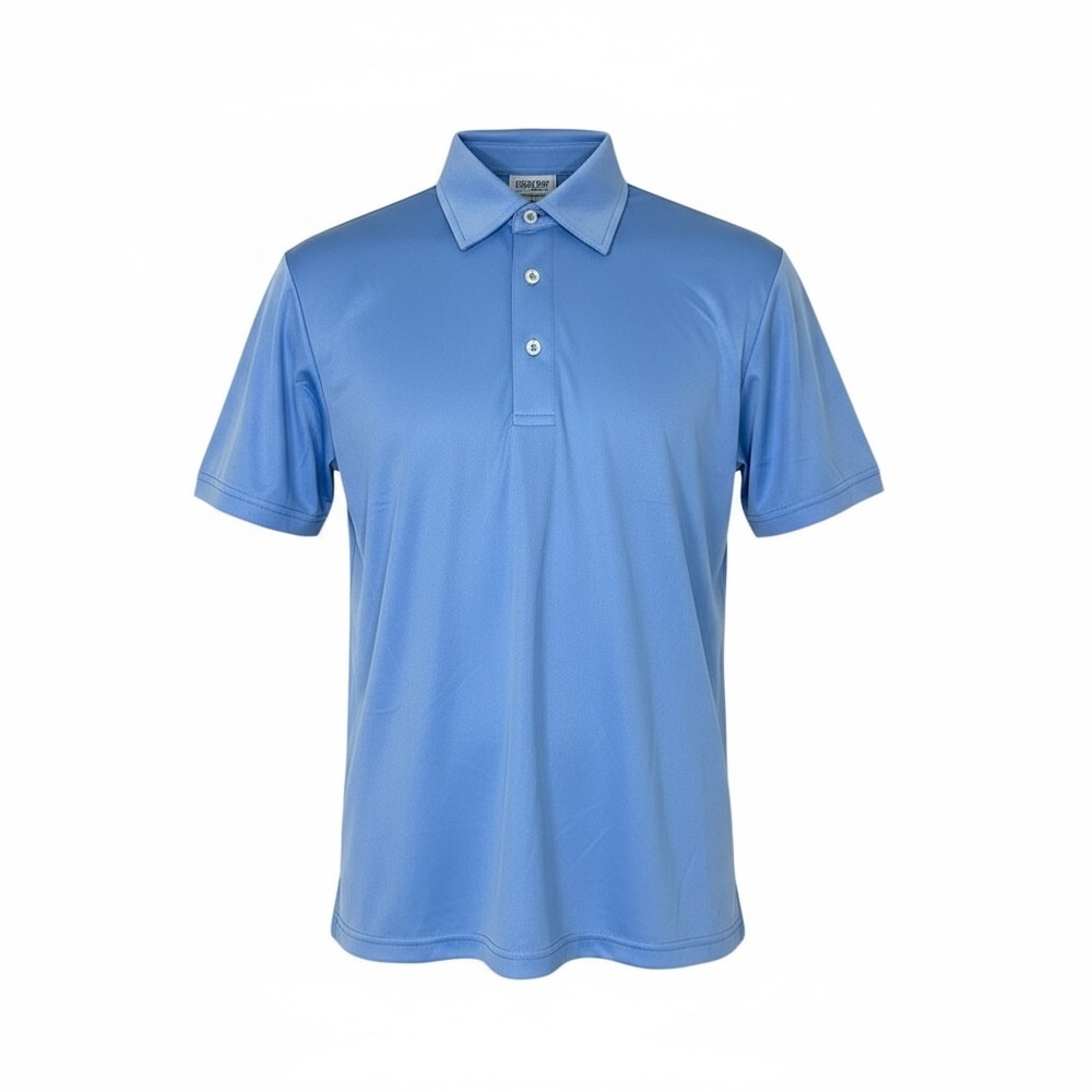 NWOT Collars & Co. Mens Dress‎ Collar Polo Shirt Small Stretch Golf Blue